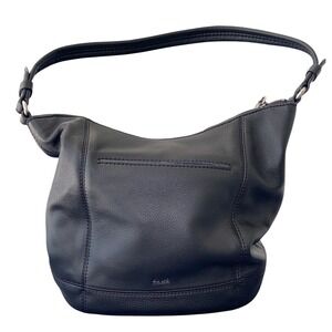 The Sak Black Leather Sequoia Hobo Bag Shoulder Bag Purse Handbag